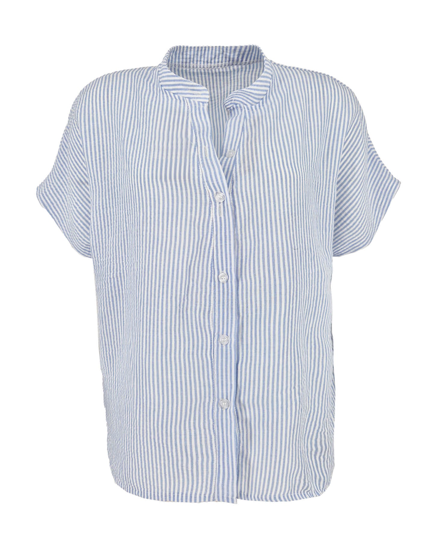 Blouse - Katie Classic streep | Licht-Blauw