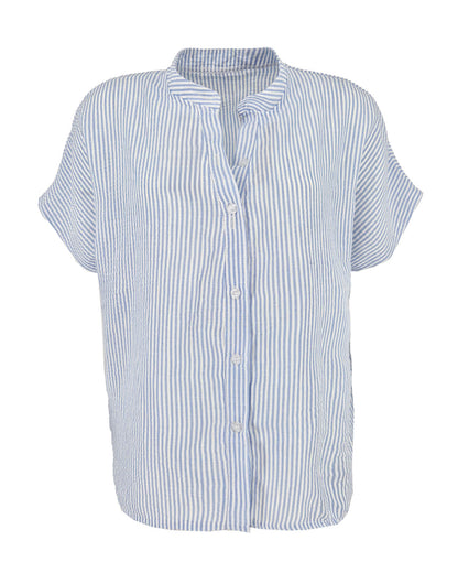 Blouse - Katie Classic streep | Licht-Blauw