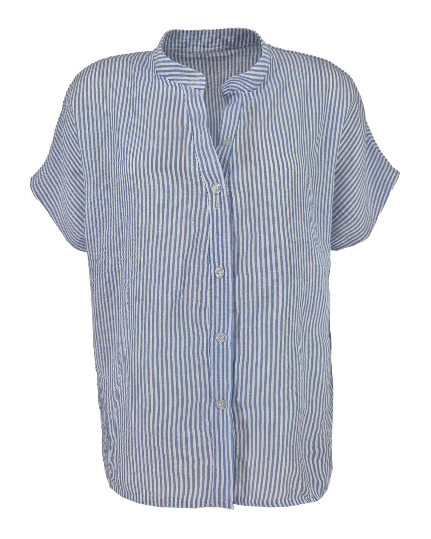Blouse - Katie Classic streep | Licht-Blauw
