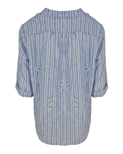 Top - Kyra Double Line | Licht-Blauw