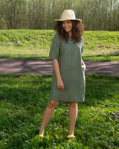 Jurk - Paulien Linnen Uni | Army