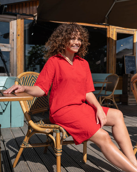 Jurk - Paulien Linnen Uni | Rood