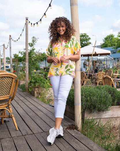 Blouse - Katie Palm Tros | Geel