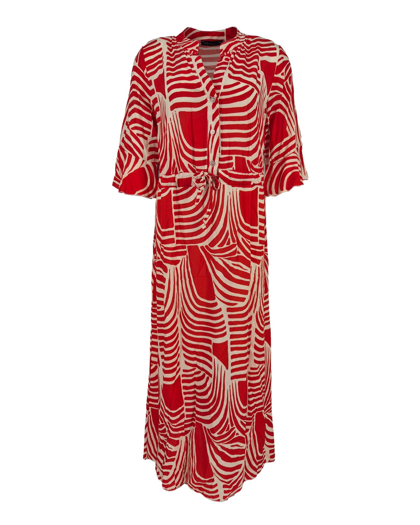 Jurk - Lalia Curvy Lines | Rood