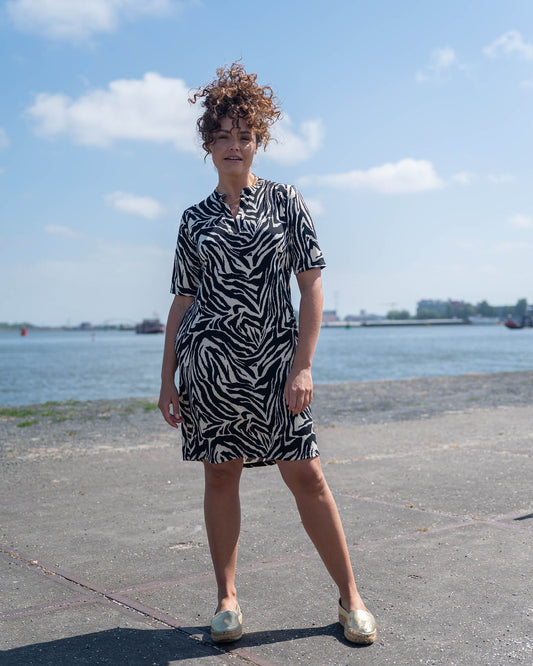 Jurk - Andrien Strepen-ET | Zwart
