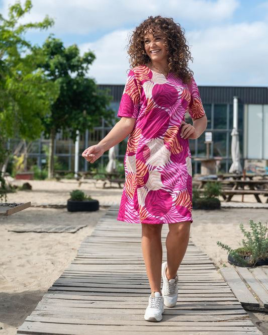 Jurk - Fiona Safari Disco | Fuchsia