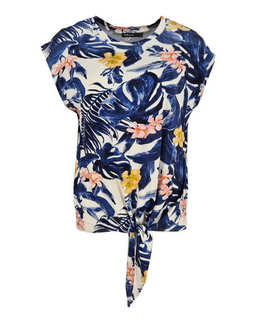 Top - Ada Bladbloem | Navy