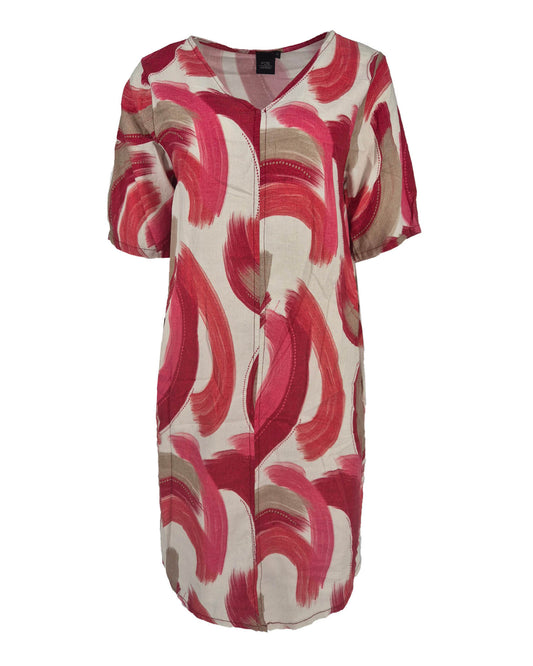 Jurk - Linde Aquarel Groot | Rood