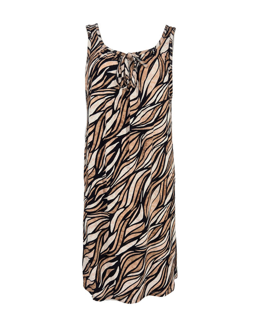 Jurk - Sandy Marmer Streep | Zwart