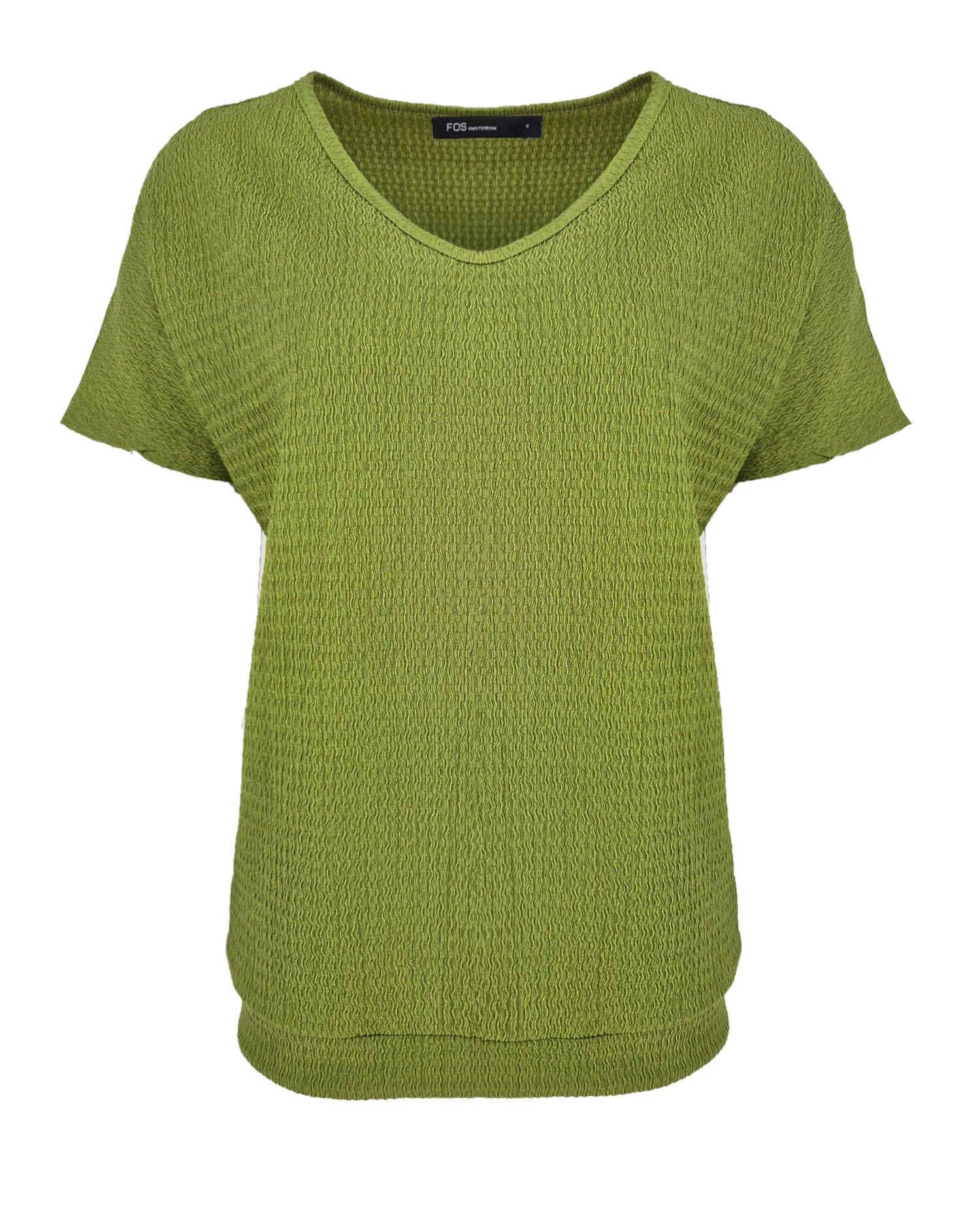 Top - Bella Uni Golf | Olijfgroen Tops & Blouses