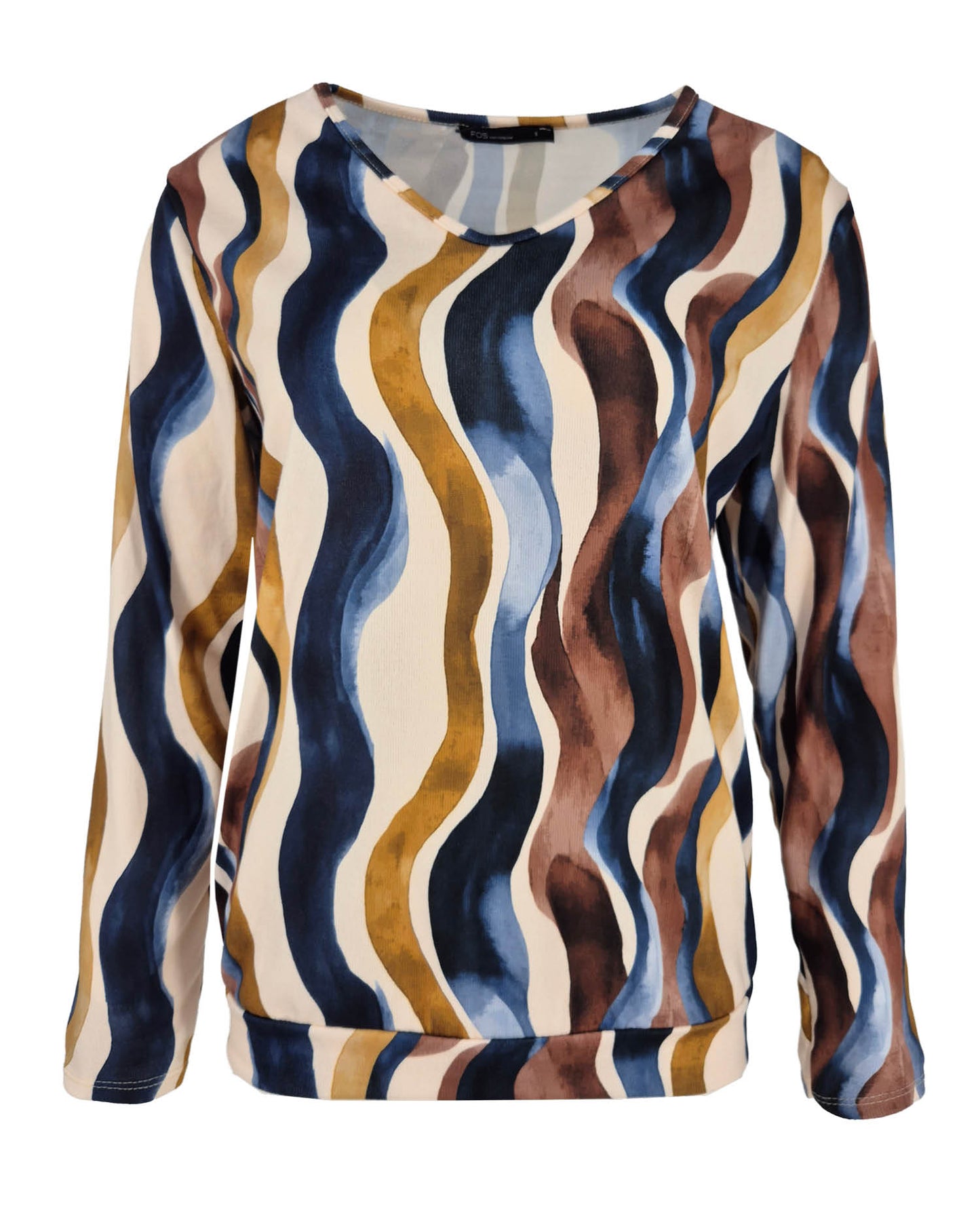 Top - Bella Brush Strokes-FB | Navy