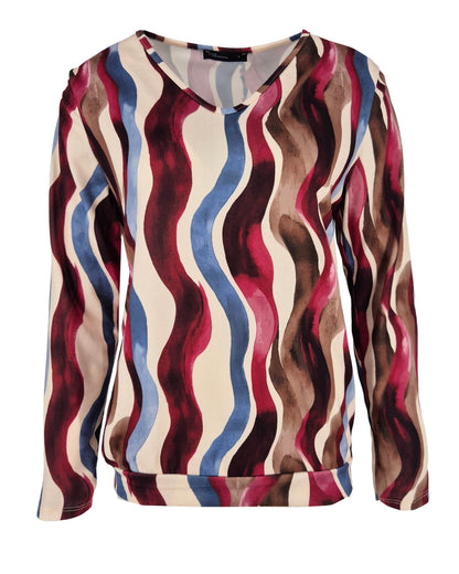 Top - Bella Brush Strokes-FB | Bordeaux