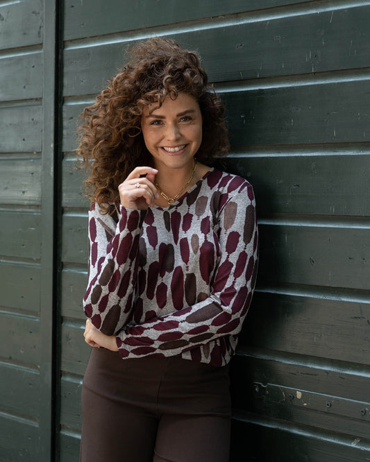 Top - Bella Drops-FB | Bordeaux Tops & Blouses