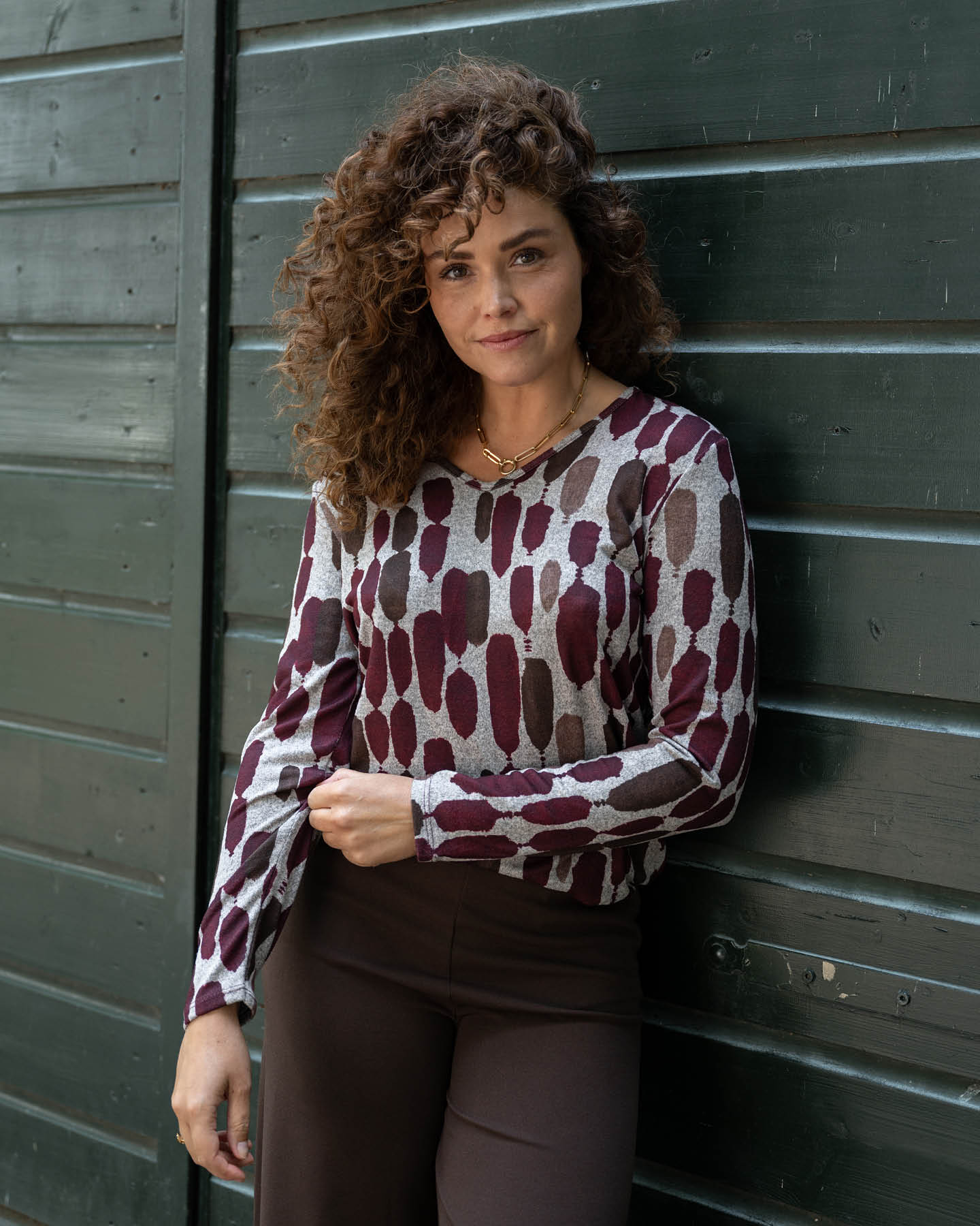 Top - Bella Drops-FB | Bordeaux Tops & Blouses