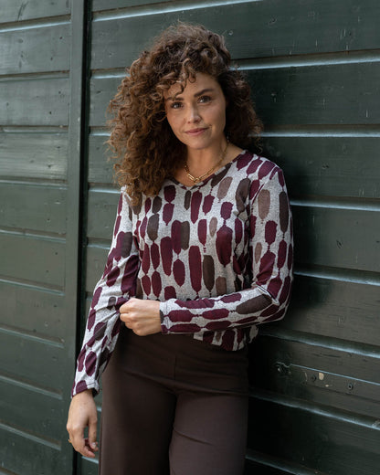 Top - Bella Drops-FB | Bordeaux Tops & Blouses