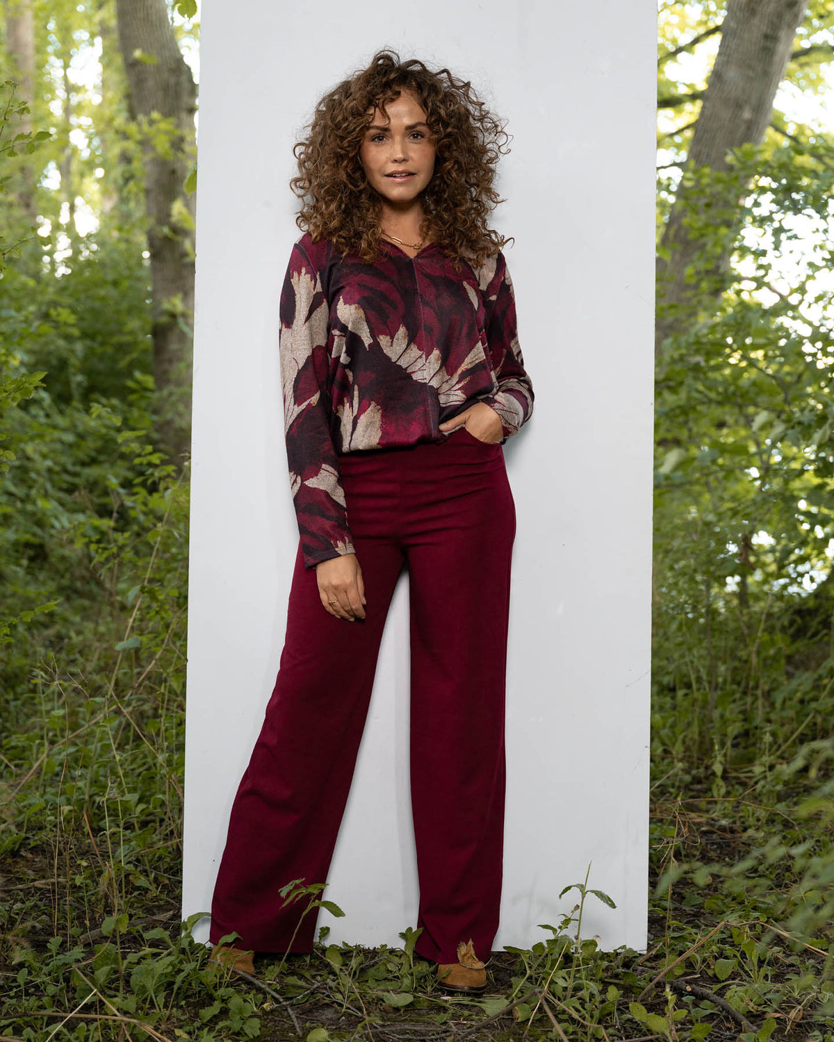 Blouson Didi in bordeaux Wings-dessin