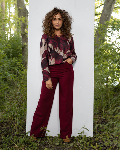 Blouson Didi in bordeaux Wings-dessin