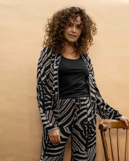 Bomberjack - Bambi Patchwork zebra-FB | Zwart Jasjes