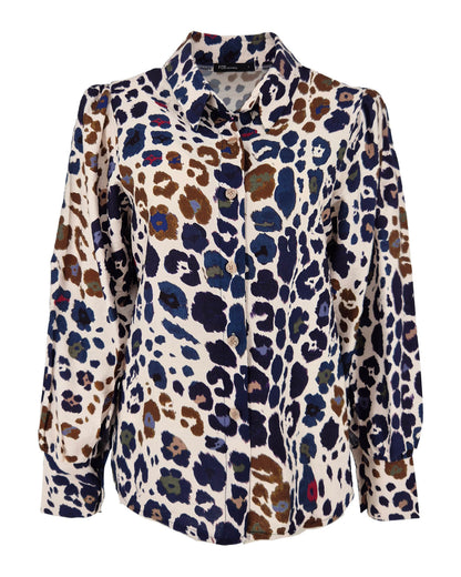 Blouse - Evita Colourful Panter | Navy