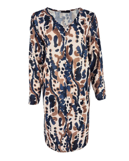 Jurk - Lindi Arty Snake | Navy Jurken