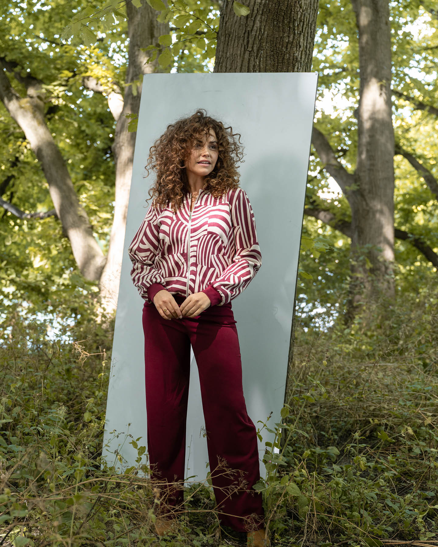 Bomberjack - Bambi Patchwork Lines | Bordeaux
