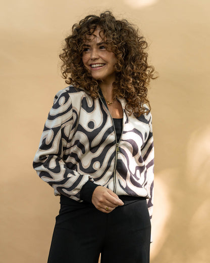 Bomberjack - Bambi Dot lines | Zwart Jasjes