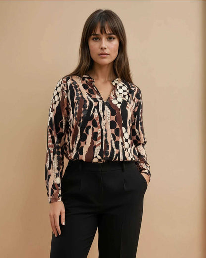 Top - Didi Marbel Nop-FB | Zwart Tops & Blouses