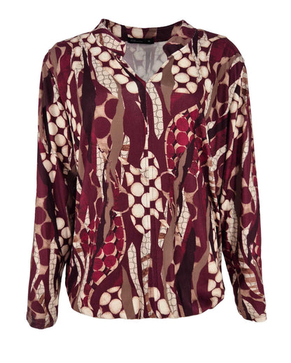 Top - Didi Marbel Nop-FB | Bordeaux Tops & Blouses