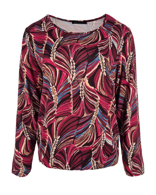 Top - Sisi Feather Line-FB | Bordeaux Tops & Blouses