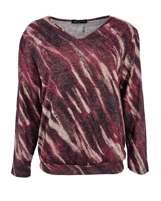 Top - Bella Tilted-FB | Bordeaux Tops & Blouses