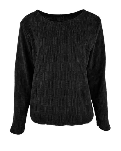 Top - Sisi Jacquard | Zwart