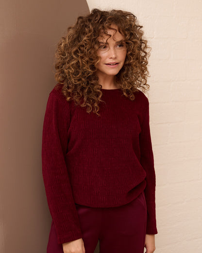 Top - Sisi Jacquard | Bordeaux