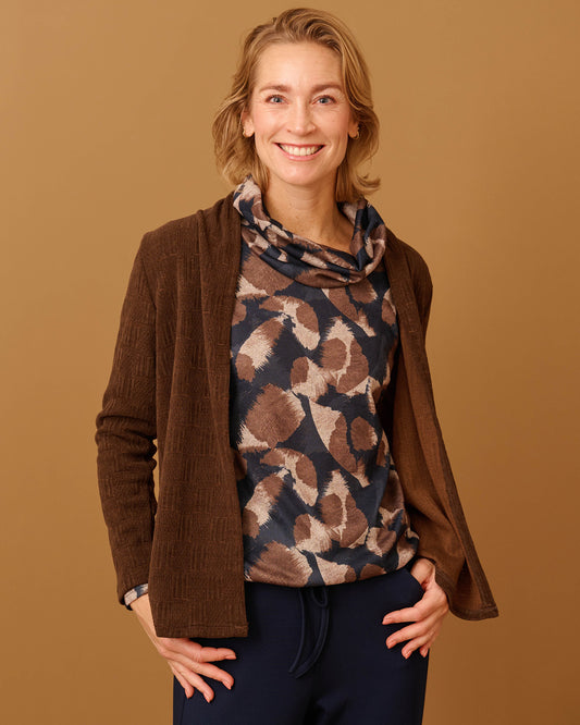 Vest - Londa Jacquard | Bruin