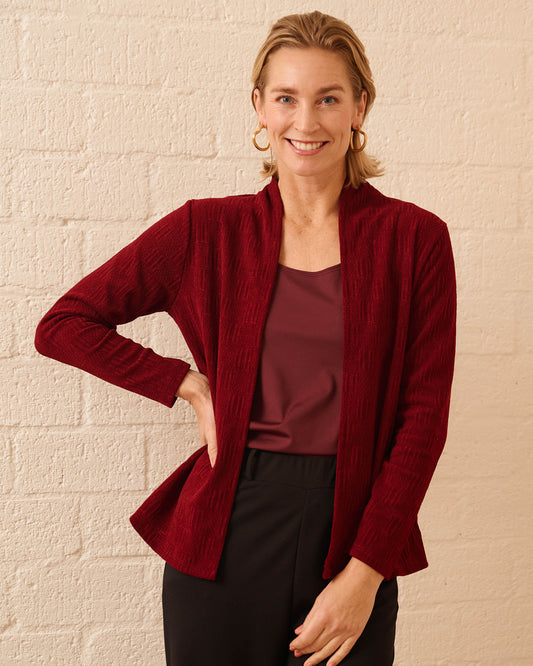 Vest - Londa Jacquard | Bordeaux