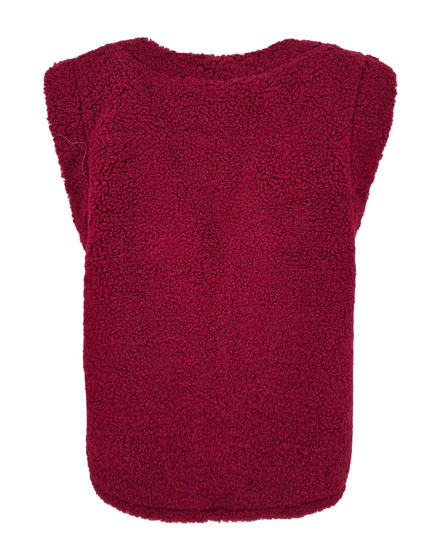 Gilet - Margriet Teddie Suede | Bordeaux Gilets