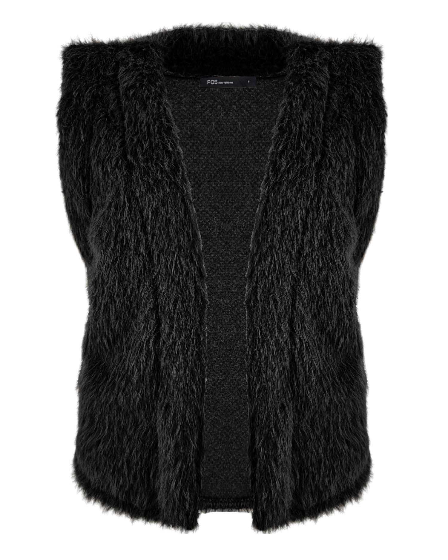 Gilet - Margriet Beaver | Zwart Gilets