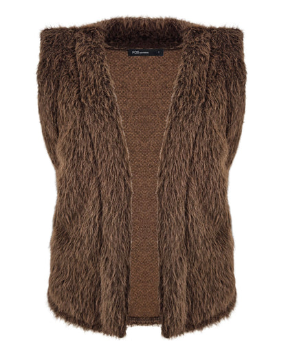 Gilet - Margriet Beaver | Bruin