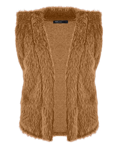 Gilet - Margriet Beaver | Camel Gilets