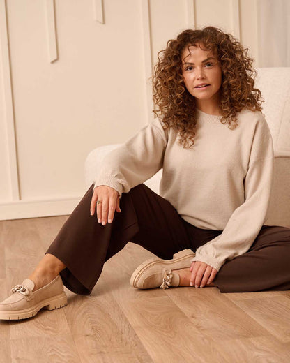 Trui - Isabo Uni | Beige Vesten & Truien