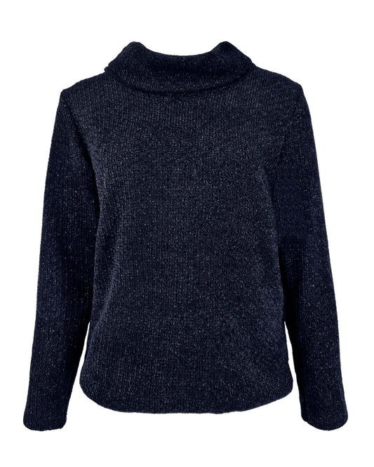 top nico soft lurex navy