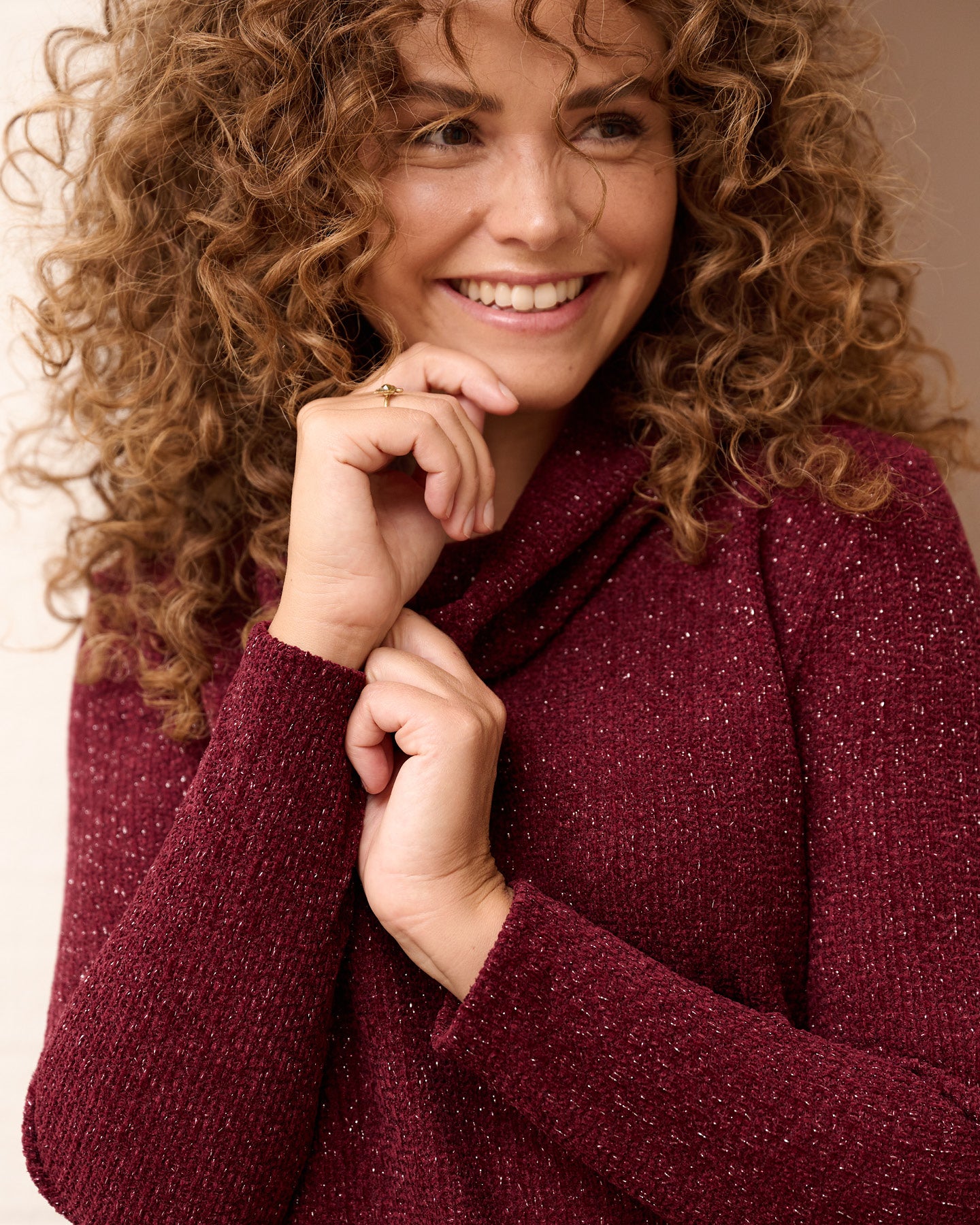 Top - Nico Soft lurex | Bordeaux