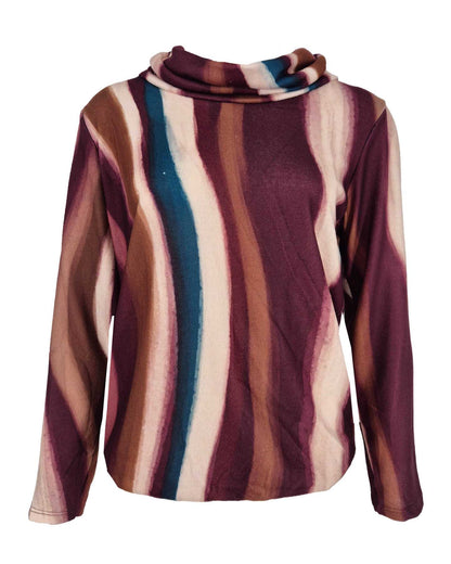 Top - Nico Lines-FB | Bordeaux Tops & Blouses