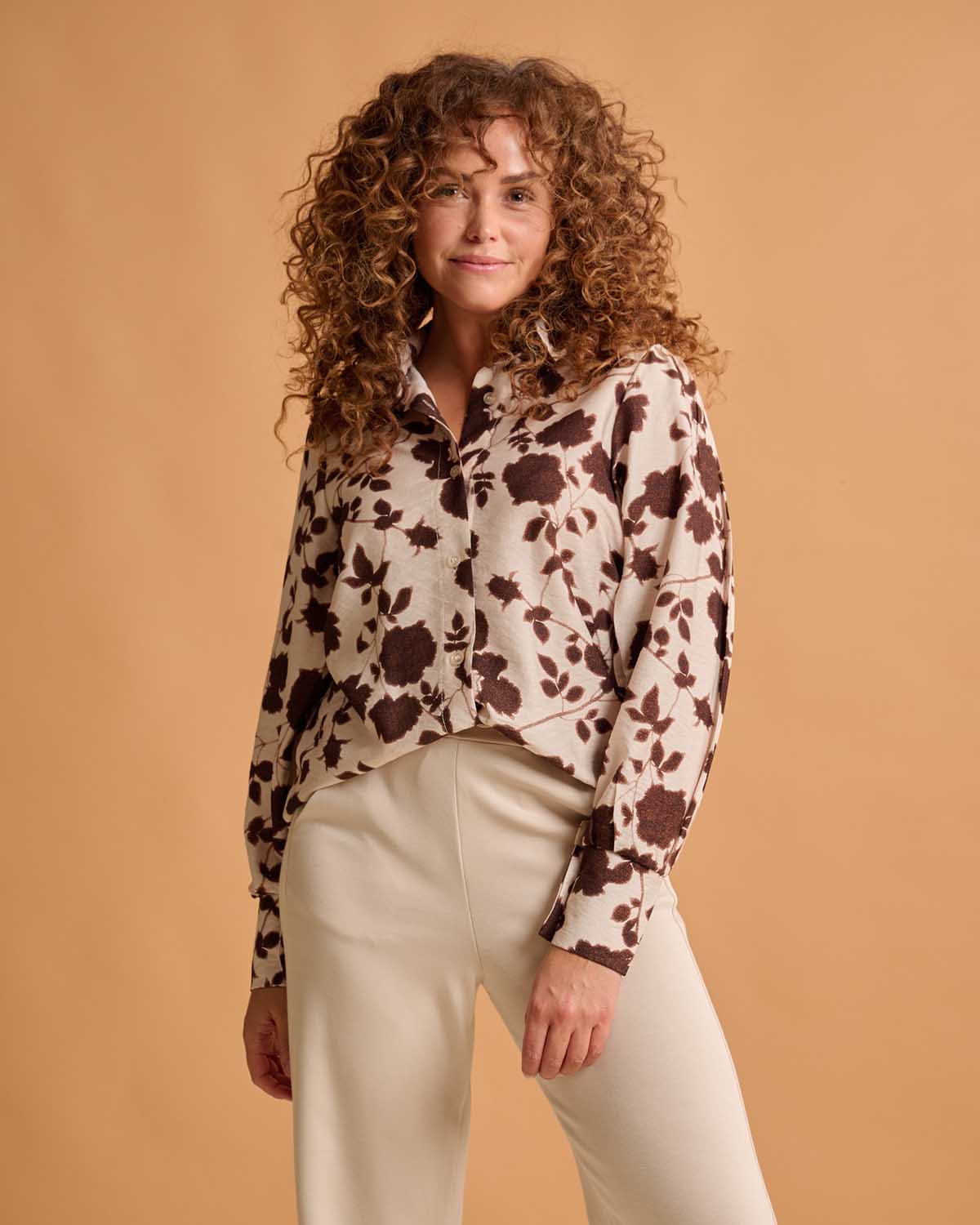 Blouse - Evita Annemoon | Beige Tops & Blouses