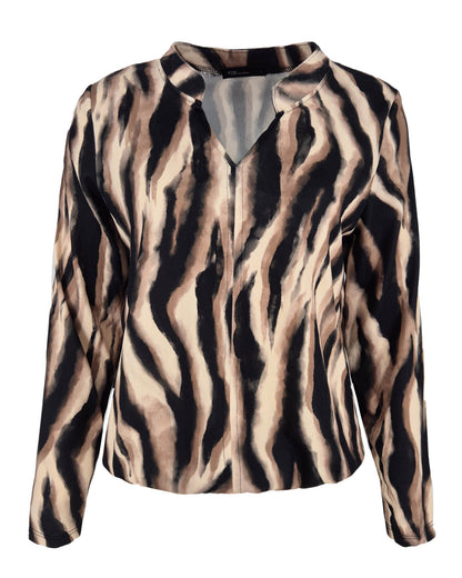 Top - Didi Zebra Faded-FB | Zwart