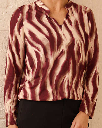 Top - Didi Zebra Faded-FB | Bordeaux