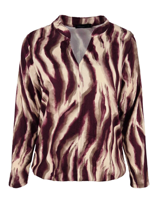 Top - Didi Zebra Faded-FB | Bordeaux