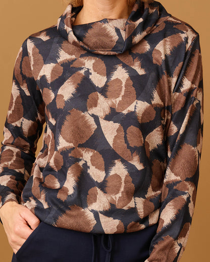 Top - Nico Grafisch woud-FB | Navy