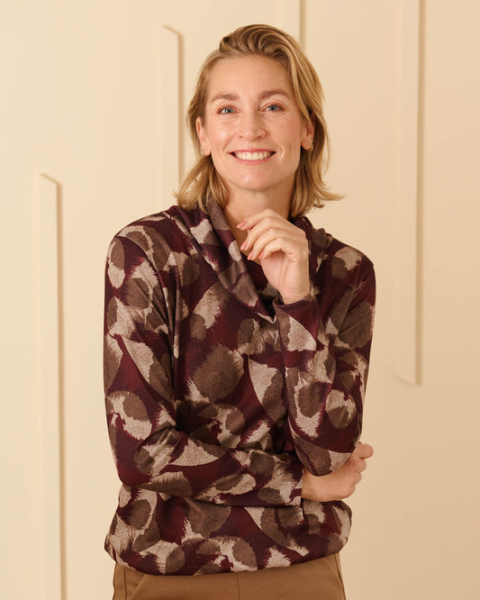 Top - Nico Grafisch woud-FB | Bordeaux