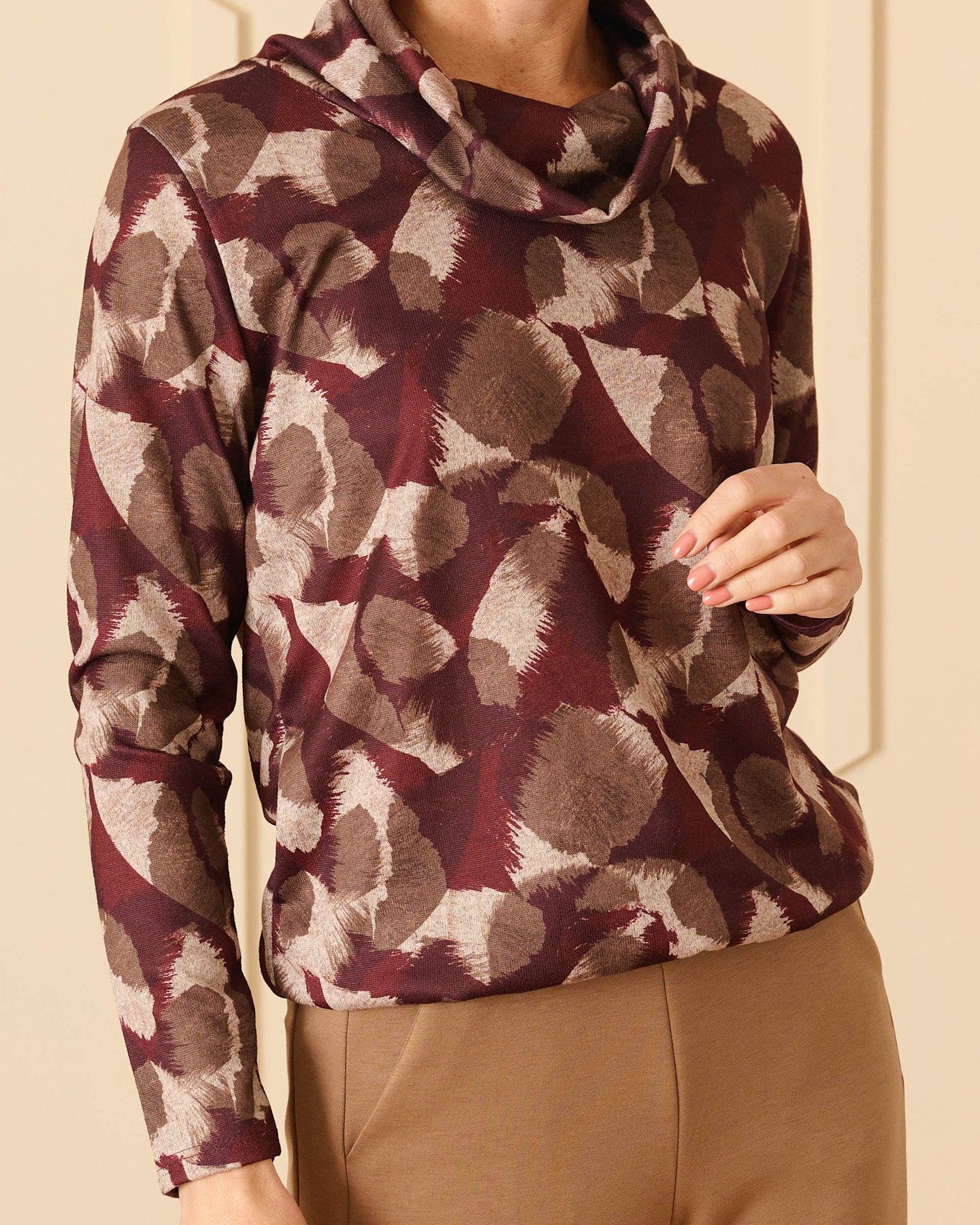 Top - Nico Grafisch woud-FB | Bordeaux