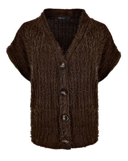 Vest - Scarlet Fluffy Chenille | Bruin